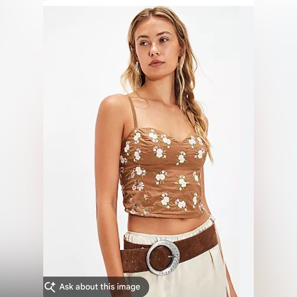 Free people wild flowers embroidered